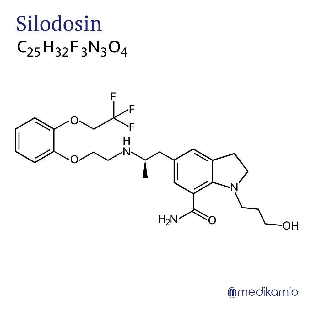Fórmula estructural gráfica del principio activo silodosina