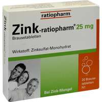 Zink-ratiopharm 25 mg Brausetabletten