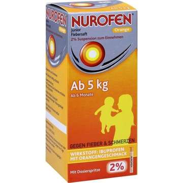 Nurofen Junior Fiebersaft Orange 2% Suspension zum Einnehmen