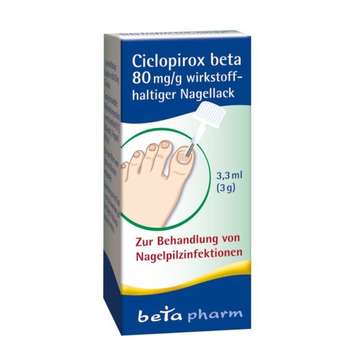 Ciclopirox beta 80 mg/g wirkstoffhaltiger Nagellack