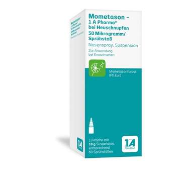 Mometason - 1 A Pharma bei Heuschnupfen 50 Mikrogramm/Sprühstoß Nasenspray, Suspension