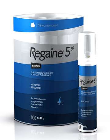 Regaine 5 % Schaum zur Anwendung auf der Kopfhaut