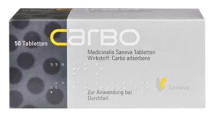 Carbo medicinalis "Sanova" - Tabletten