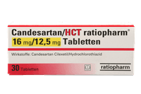 Candesartan/HCT ratiopharm 16 mg/12,5 mg Tabletten