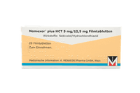 Nomexor plus HCT 5 mg/12,5 mg Filmtabletten