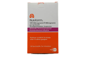 Flutiform 125 Mikrogramm/5 Mikrogramm pro Sprühstoß Druckgasinhalation, Suspension