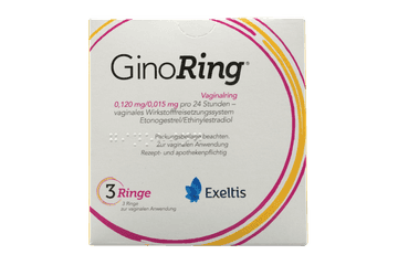 GinoRing Vaginalring 0,120 mg/0,015 mg pro 24 Stunden - vaginales Wirkstofffreisetzungssystem
