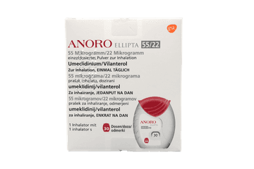 ANORO 55 Mikrogramm/22 Mikrogramm einzeldosiertes Pulver zur Inhalation