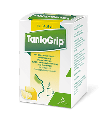 Tantum Grip Zitronengeschmack Paracetamol/Phenylephrinhydrochlorid 600 mg/10 mg Pulver im Beutel zur Herstellung einer Lösung zum Einnehmen