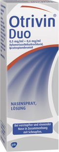 Otrivin Duo 0,5 mg/ml + 0,6 mg/ml Nasenspray, Lösung