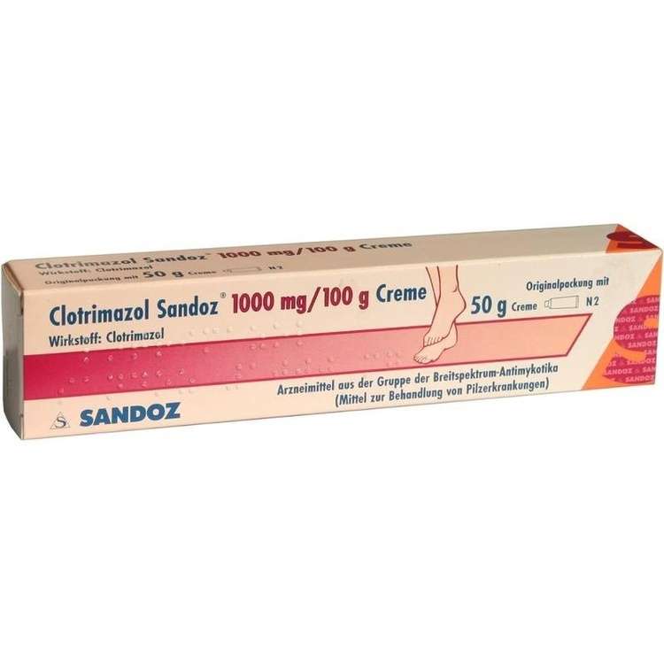 Clotrimazol Sandoz 1000mg / 100g Creme