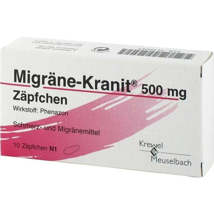 Migräne-Kranit 500mg Zäpfchen