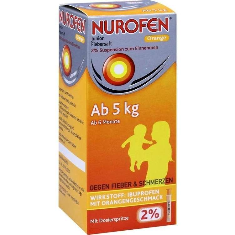 Nurofen Junior Fiebersaft Orange 2% Suspension zum Einnehmen