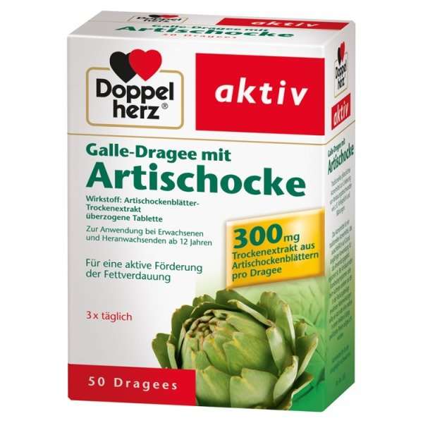 Galle-Dragee mit Artischocke