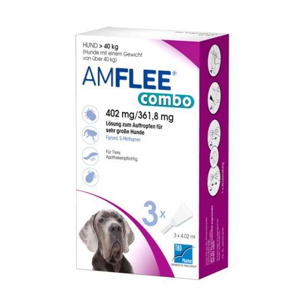 Amflee Combo 402 mg/361,8 mg Lösung zum Auftropfen für sehr große Hunde