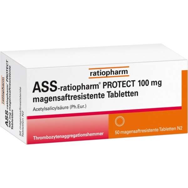 ASS-ratiopharm PROTECT 100 mg magensaftresistente Tabletten