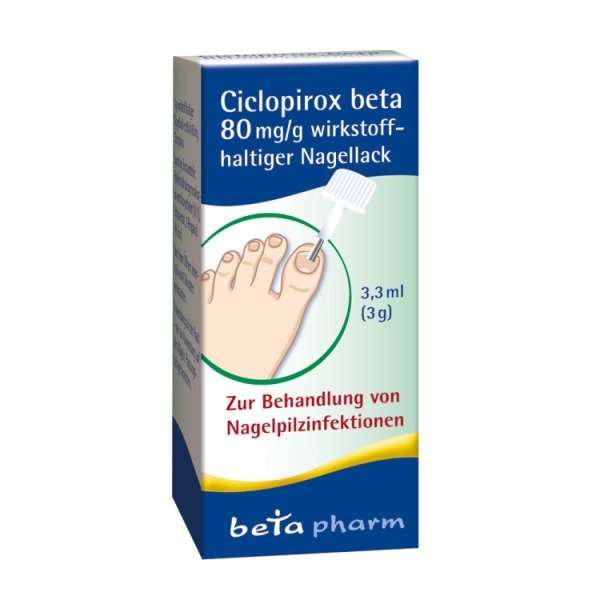Ciclopirox beta 80 mg/g wirkstoffhaltiger Nagellack