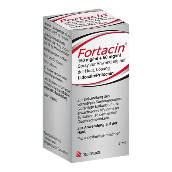 Fortacin 150 mg/ml + 50 mg/ml Spray zur Anwendung auf der Haut, Lösung
