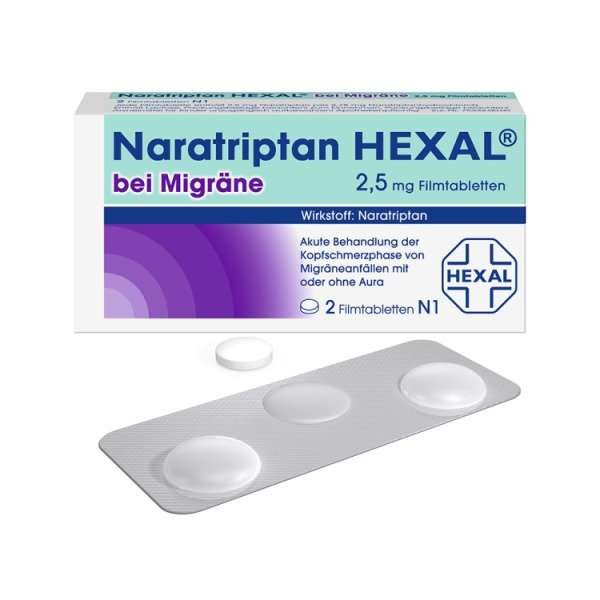 Naratriptan HEXAL bei Migräne 2,5 mg Filmtabletten