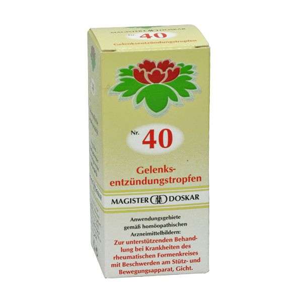 Nr. 40 Gelenksentzündungstropfen zum Einnehmen "Mag.Doskar"