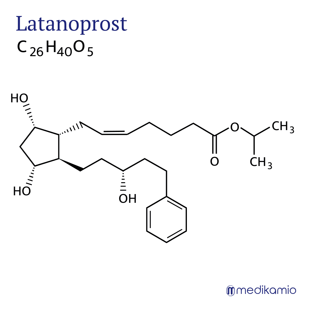 Graphique Formule structurelle de la substance active latanoprost