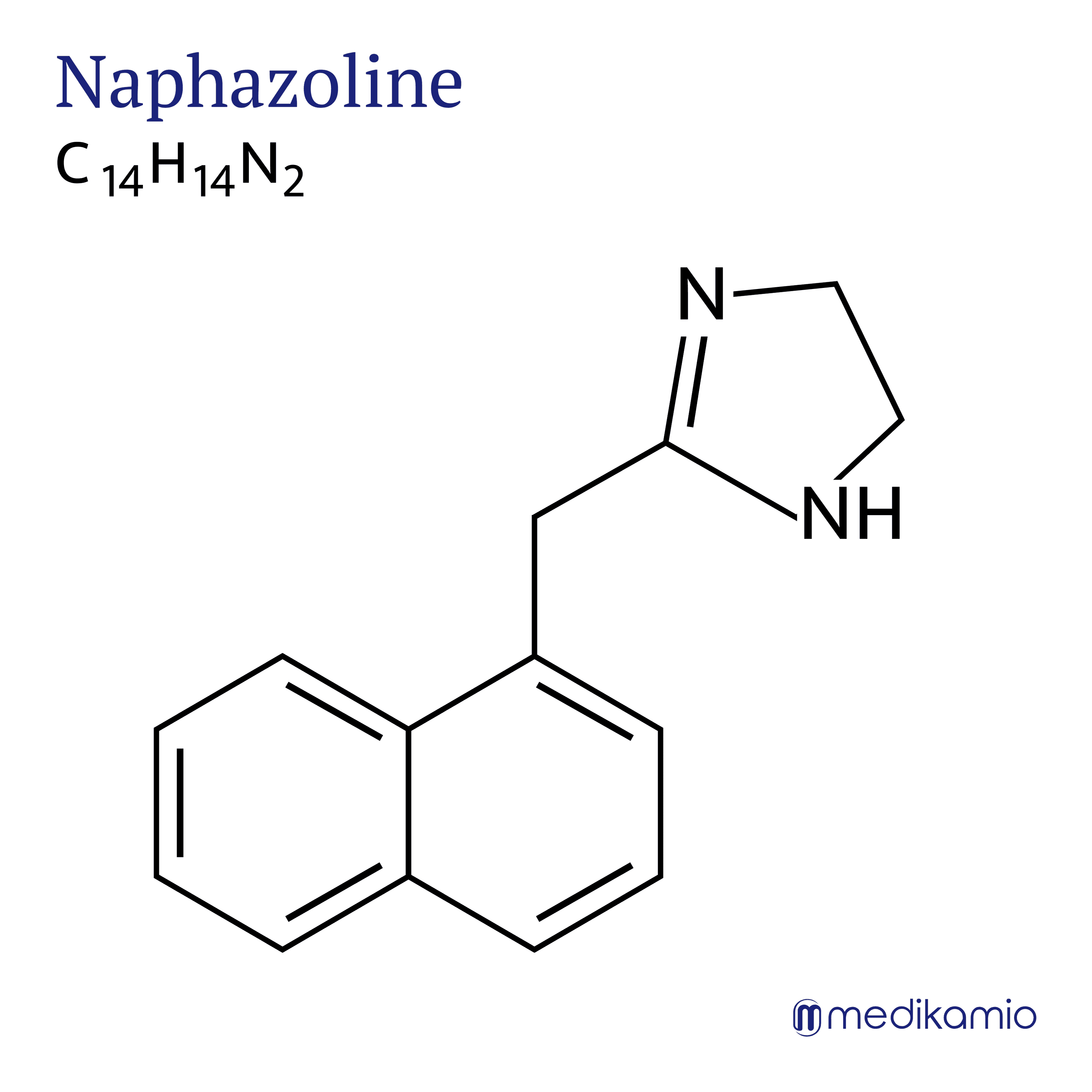 Grafik Strukturformel des Wirkstoffs Naphazolin