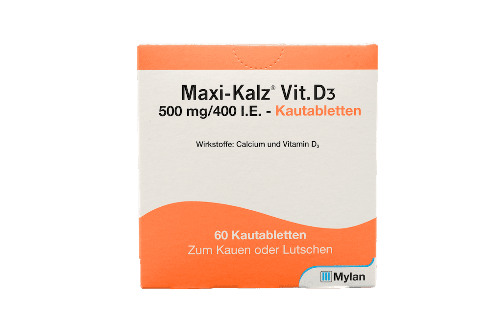 Maxi-Kalz Vit.D3 500 mg/400 I.E. - Kautabletten