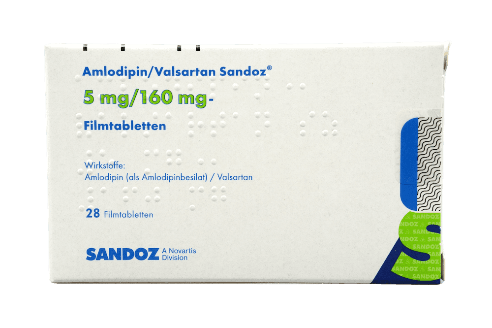Amlodipin/Valsartan Sandoz 5 mg/160 mg - Filmtabletten