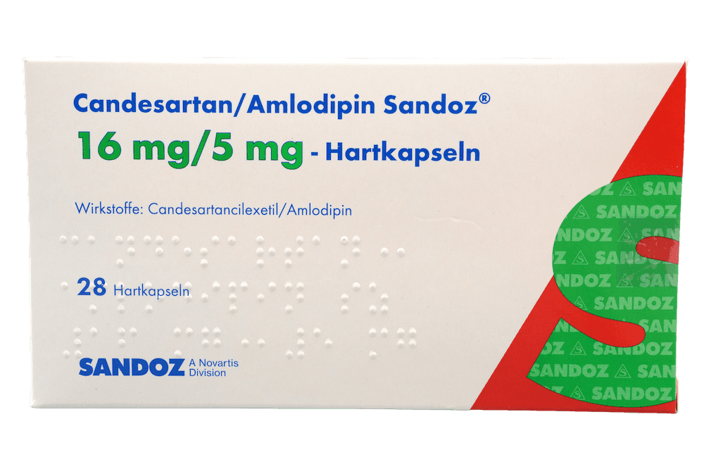 Candesartan/Amlodipin Sandoz 16 mg/5 mg – Hartkapseln