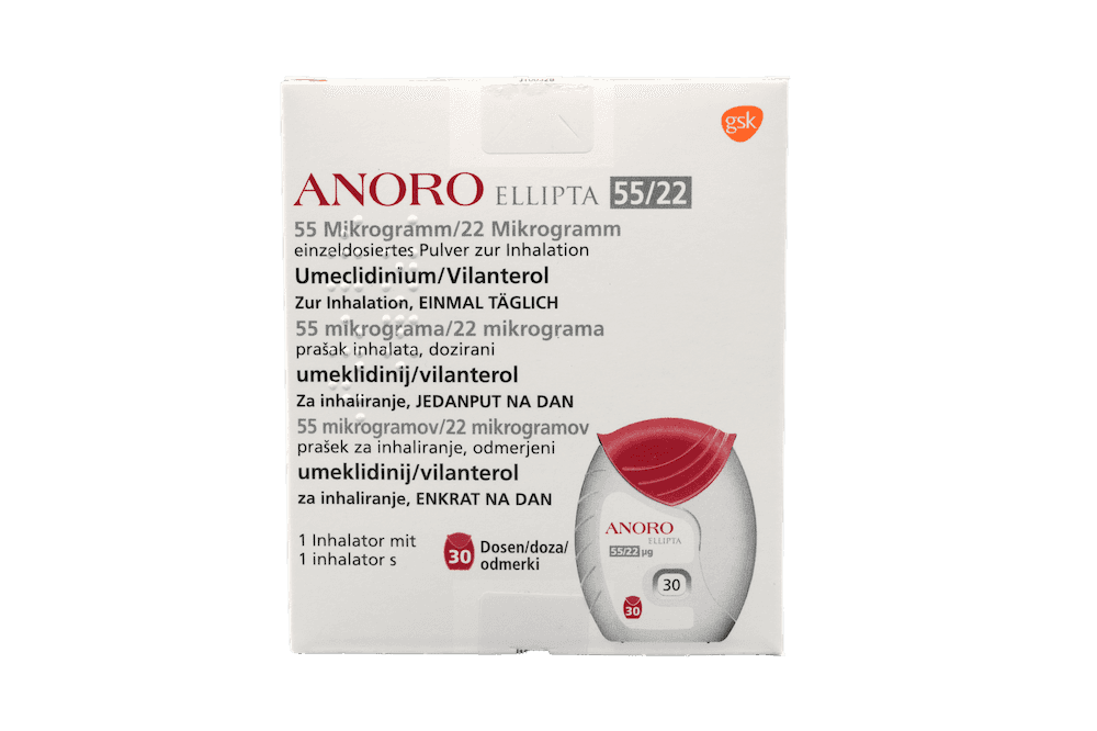 ANORO 55 Mikrogramm/22 Mikrogramm einzeldosiertes Pulver zur Inhalation