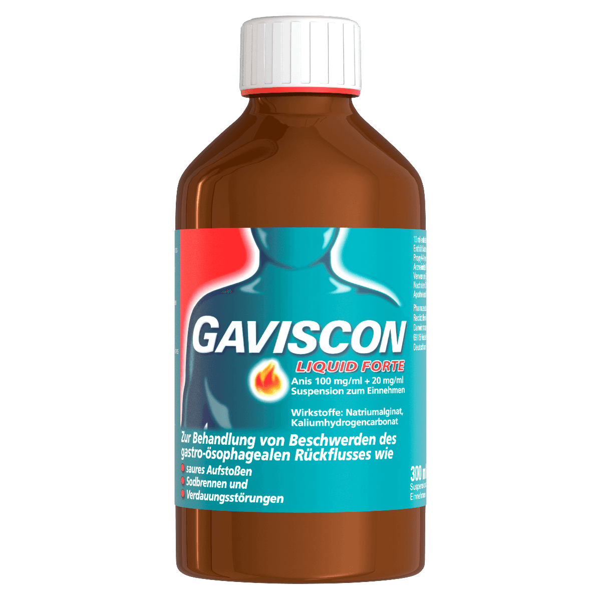 Gaviscon Liquid forte Anis 100 mg/ml + 20 mg/ml Suspension zum Einnehmen