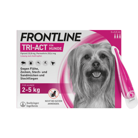 Frontline Tri-Act Lösung zum Auftropfen für Hunde 2-5 kg