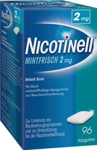 Nicotinell MintFrisch 2 mg - wirkstoffhaltige Kaugummis zur Raucherentwöhnung