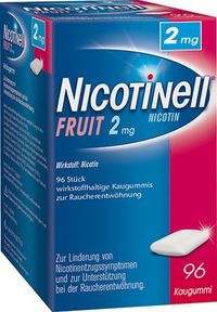 Nicotinell Fruit 2 mg - wirkstoffhaltige Kaugummis zur Raucherentwöhnung