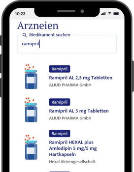 medikamio App Screen Beipackzettel
