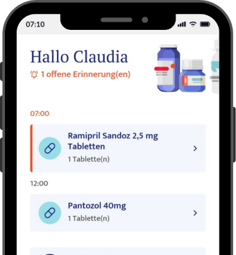 medikamio App Screen Dashboard