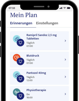 medikamio App Screen persönlicher Zeitplan