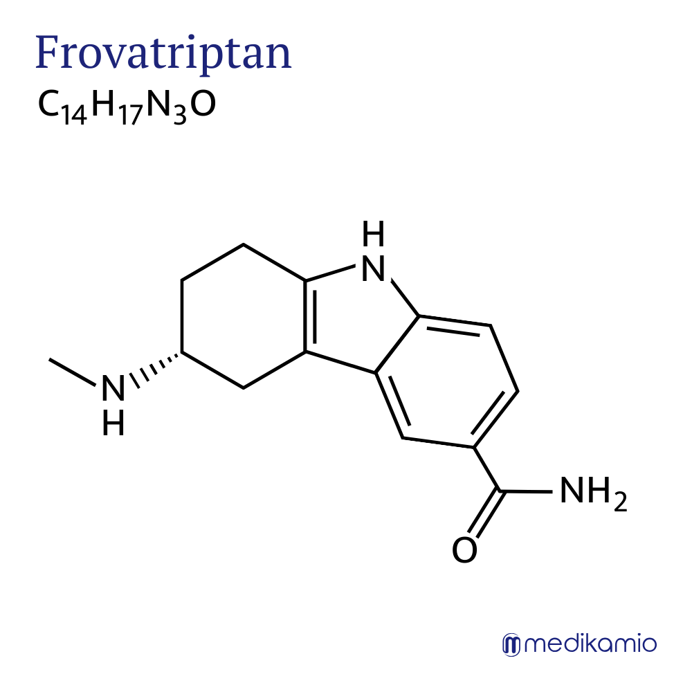 Fórmula estrutural gráfica da substância ativa frovatriptano