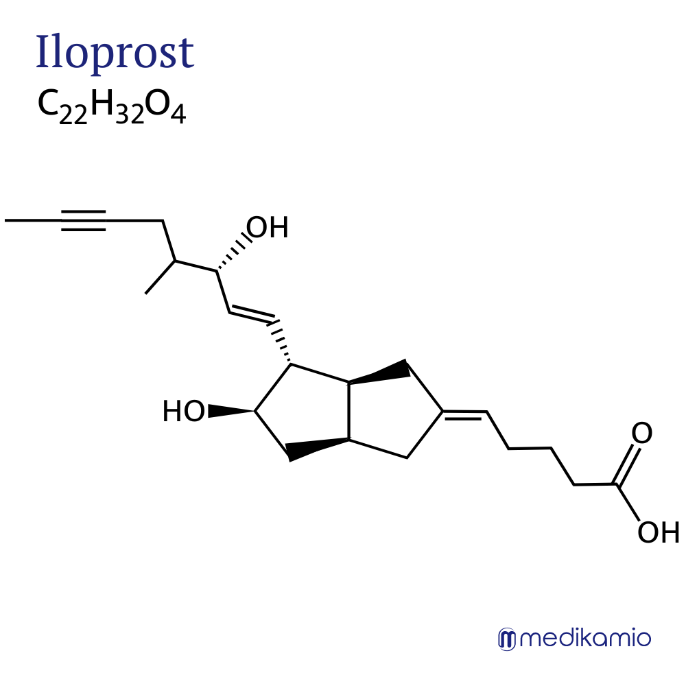 Graphic structural formula of the active substance iloprost