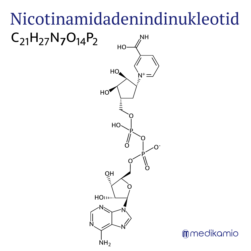 Grafik Strukturformel des Wirkstoffs Nicotinamidadenindinucleotid