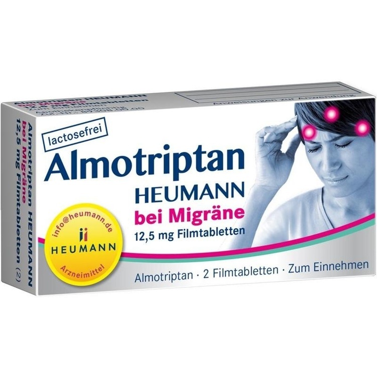 Abbildung Almotriptan Heumann bei Migräne 12,5 mg Filmtabletten