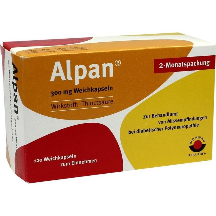 Abbildung Alpan 300 mg Weichkapseln