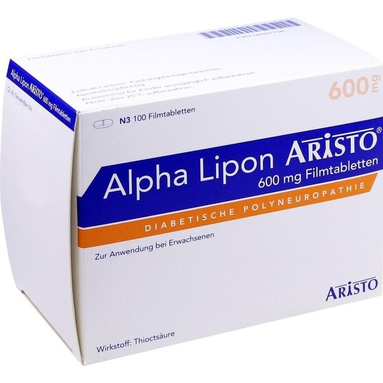 Abbildung Alpha Lipon Aristo 600 mg Filmtabletten