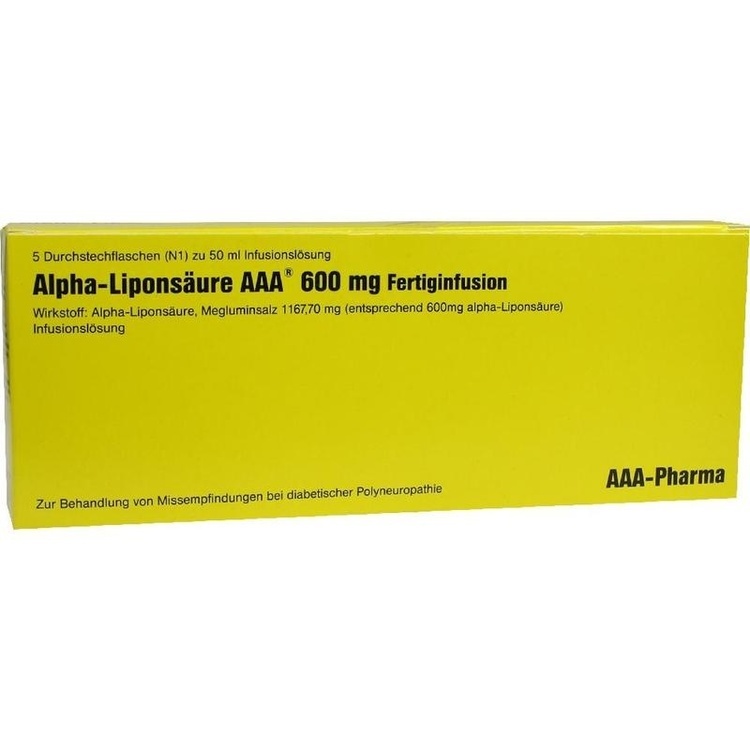 Abbildung Alpha-Liponsäure AAA 600 mg Fertiginfusion