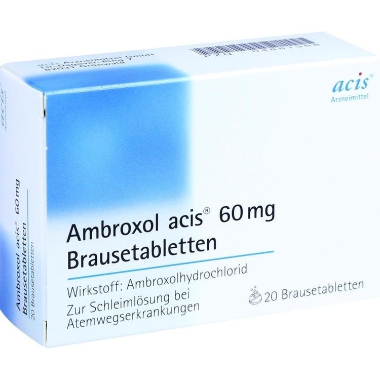 Abbildung Ambroxol acis 60 mg Brausetabletten