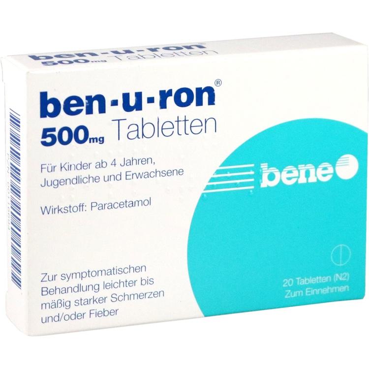 Abbildung ben-u-ron 500 mg Tabletten