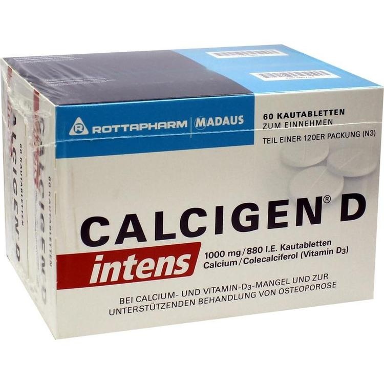 Abbildung Calcigen D intens 1000 mg/880 I.E. Kautabletten