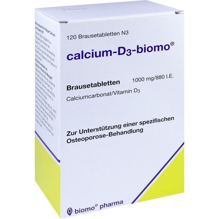 Abbildung calcium -D³-biomo 1000 mg / 880 I.E. Brausetabletten