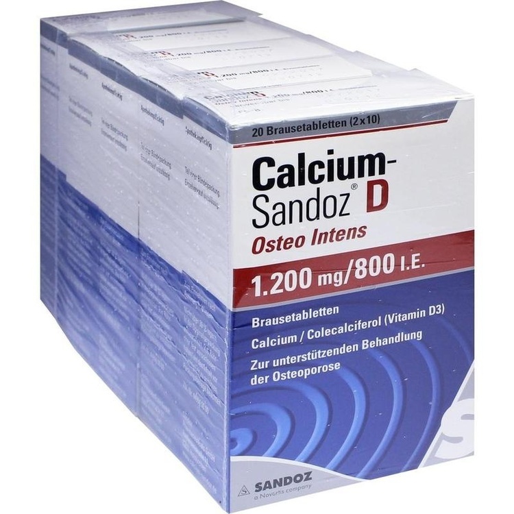 Abbildung Calcium-Sandoz D Osteo intens 1200 mg/800 I.E. Brausetabletten