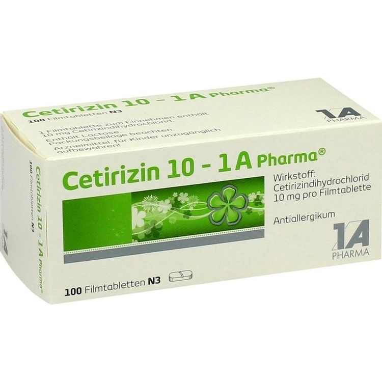 Abbildung Cetirizin 10 - 1 A Pharma